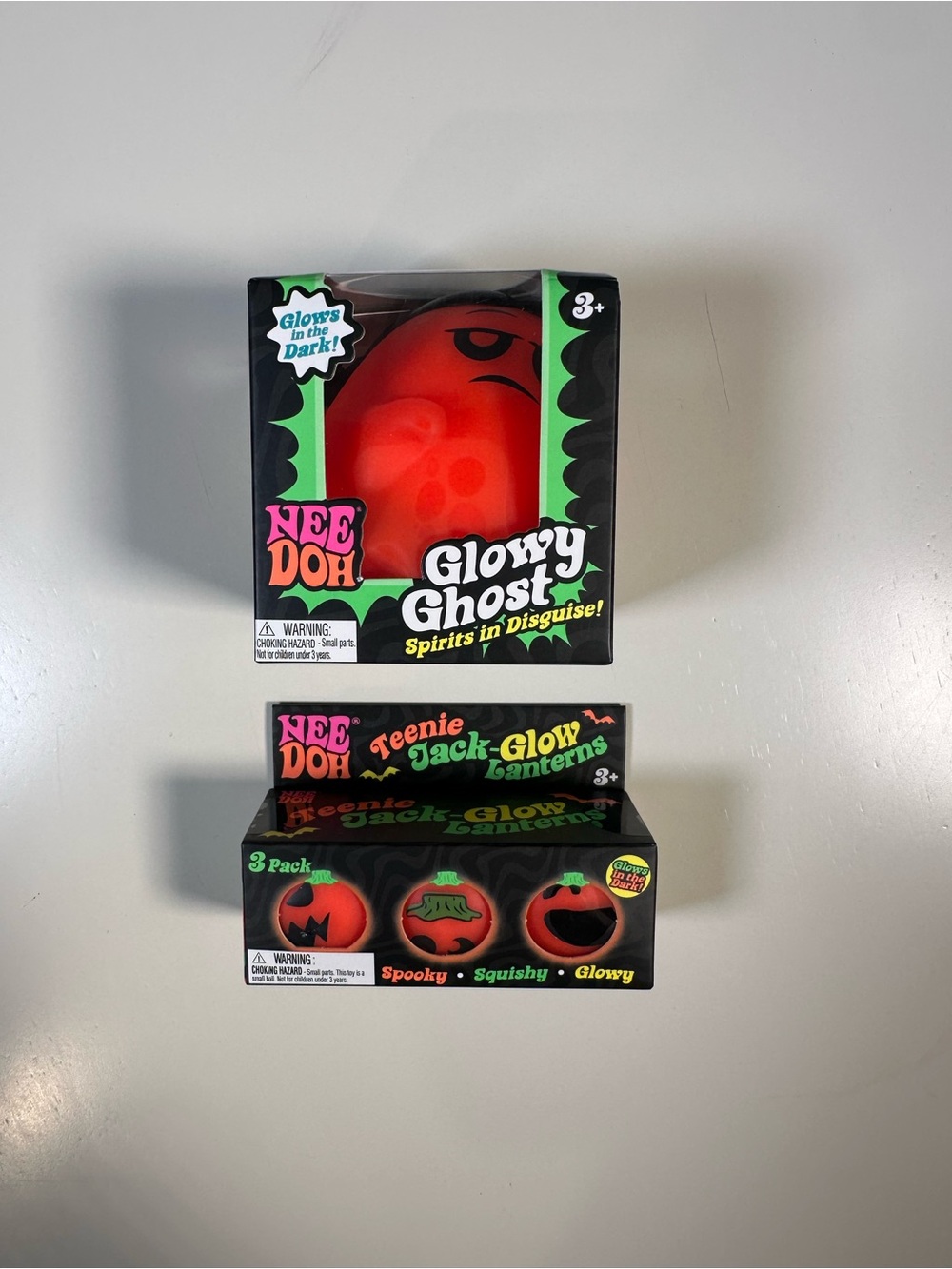 🧡👻 NeeDoh Glowy Ghost & Teenie Jack Glow Lantern Bundle 🎃